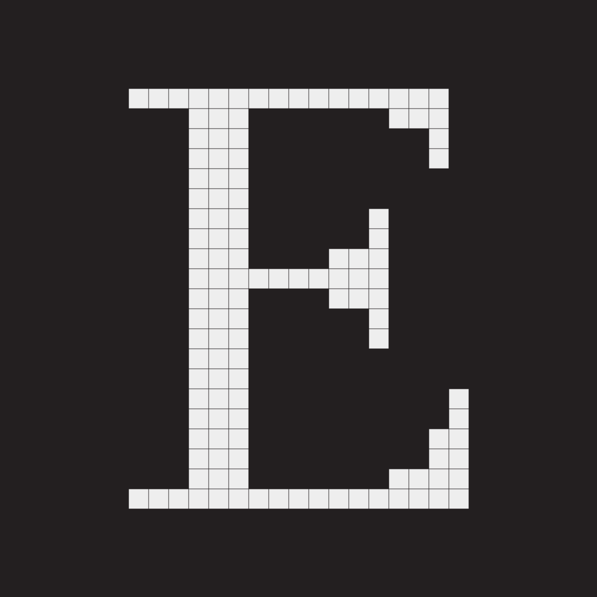 Pixel Art E White