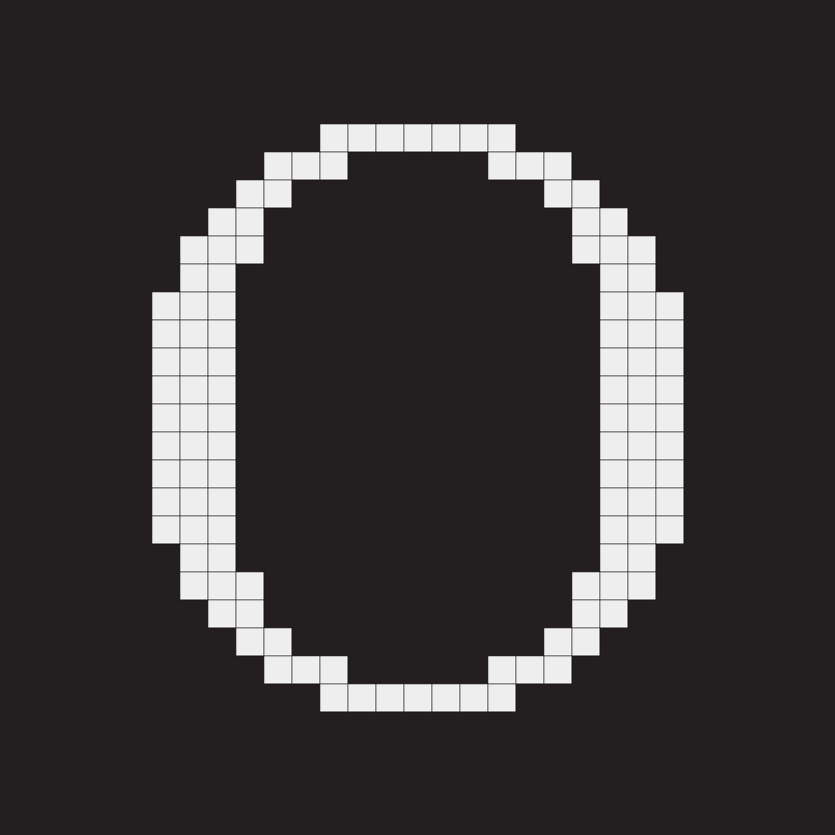Pixel Art O White
