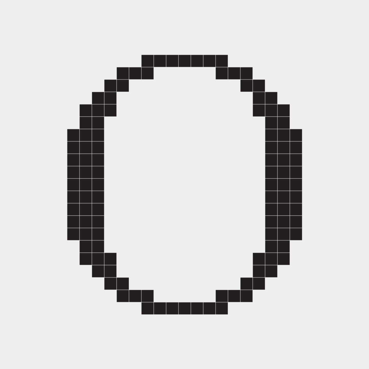 Pixel Art O Black