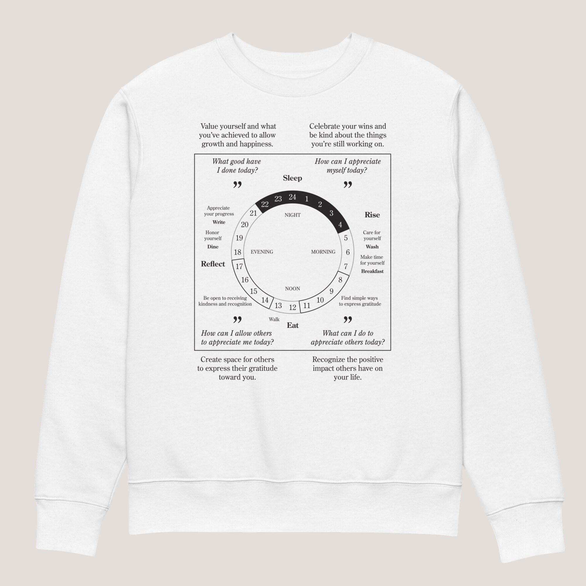 The Schedule - Sweatshirt white front Kopie