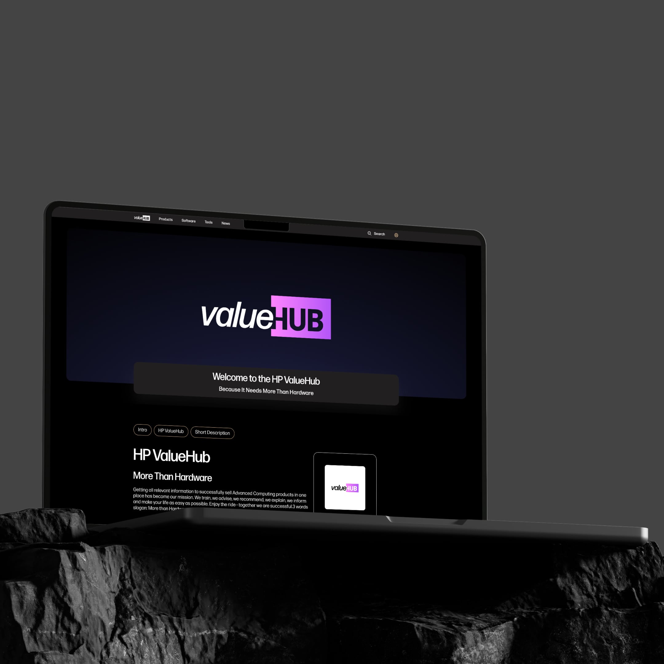 ValueHub MacBook Homepage